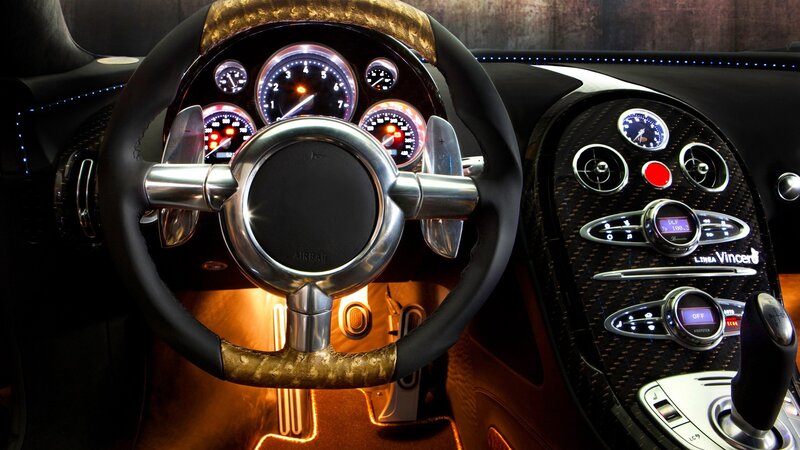 Interior of Luxury Car — Gold