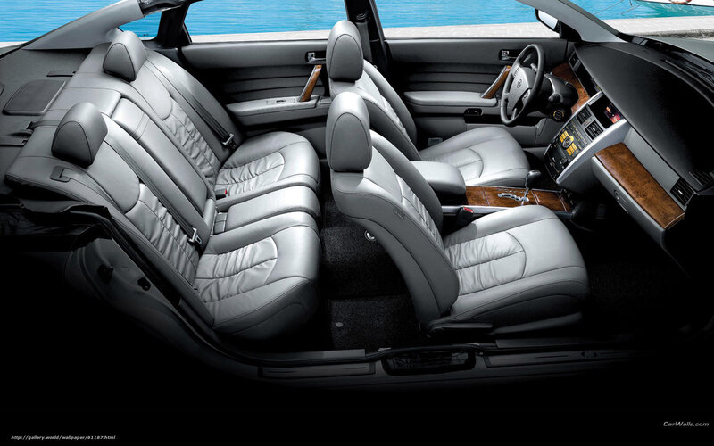 Interior of Luxury Car — Gray, Serene