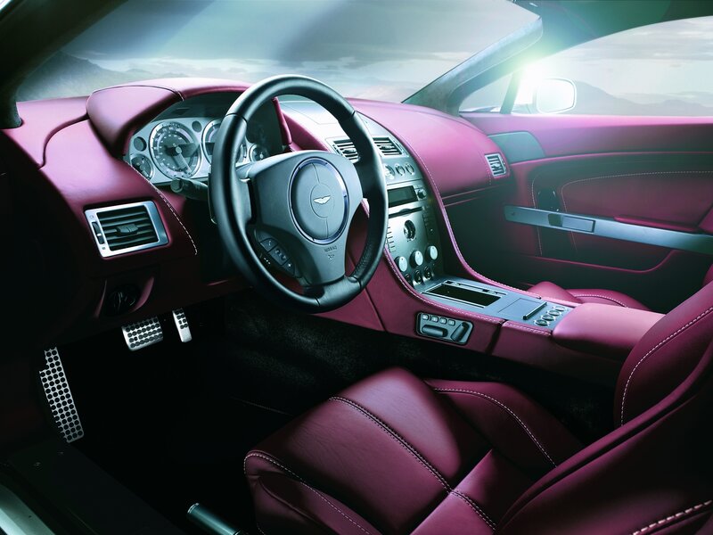 Interior of Luxury Car — Maroon