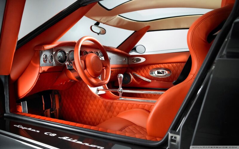 Interior of Luxury Car — Orange, Luxurious