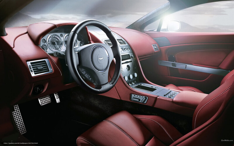 Interior of Luxury Car — Red