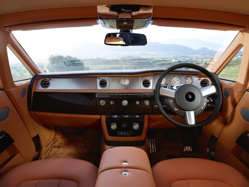 Interior of Luxury Car — Tan, Serene