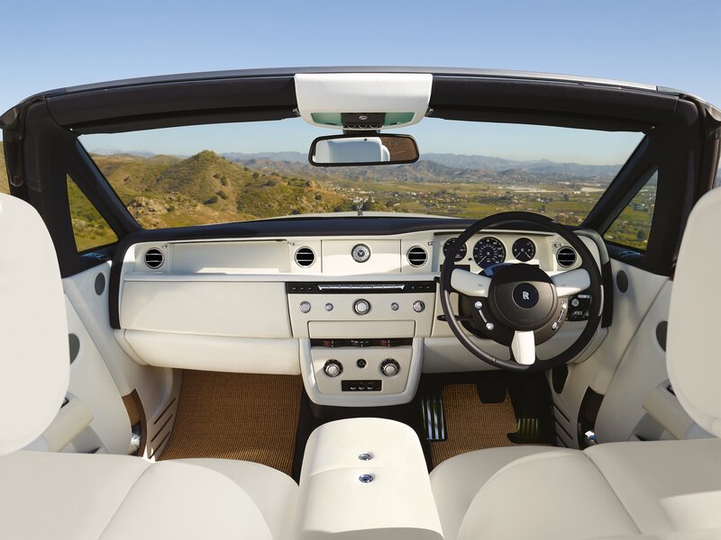 Interior of Luxury Car — White, Serene, Afternoon, Photograph, Steering Wheel