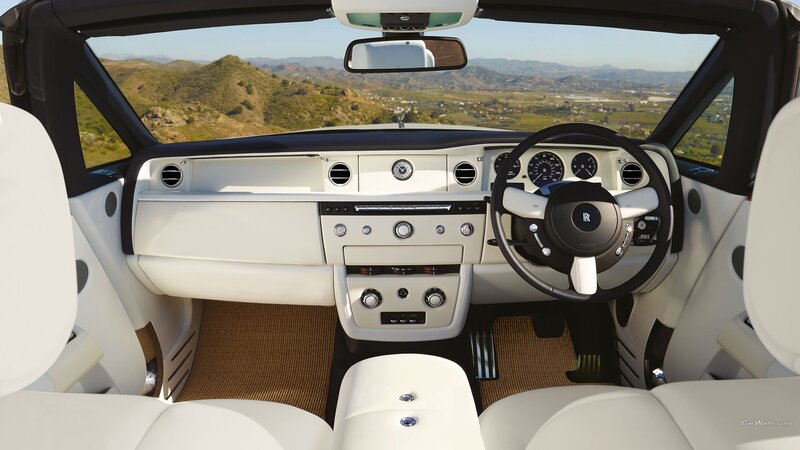 Interior of Luxury Car — White, Serene