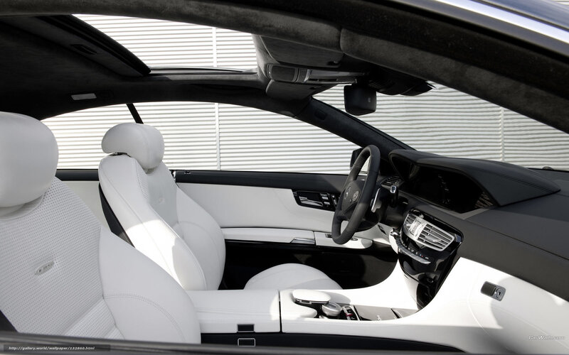 Interior of Luxury Car — White