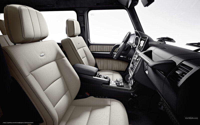 Interior of Luxury SUV — Beige, Modern