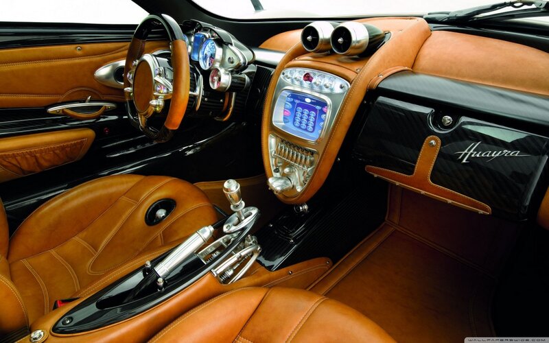 Interior of Pagani Huayra — Brown, Luxurious, Photograph