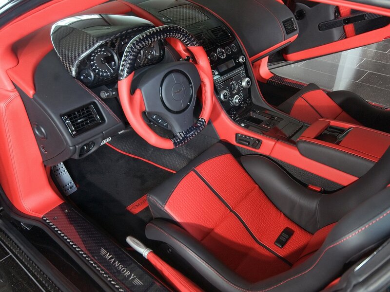 Interior of Red and Black Car