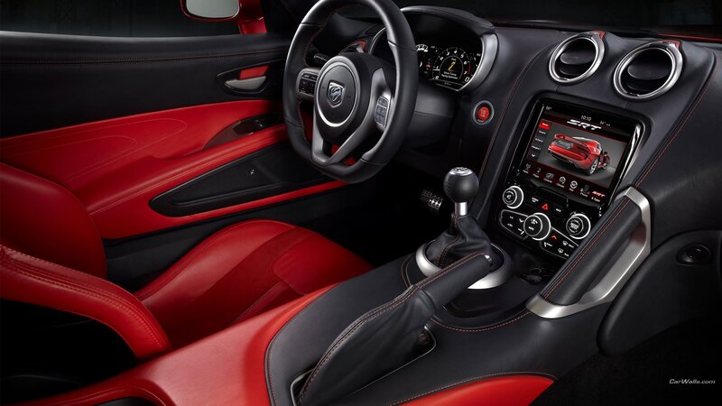 interior of red and black sports car