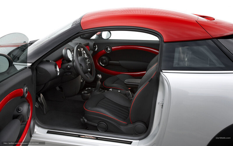 Interior of Red and Silver Car