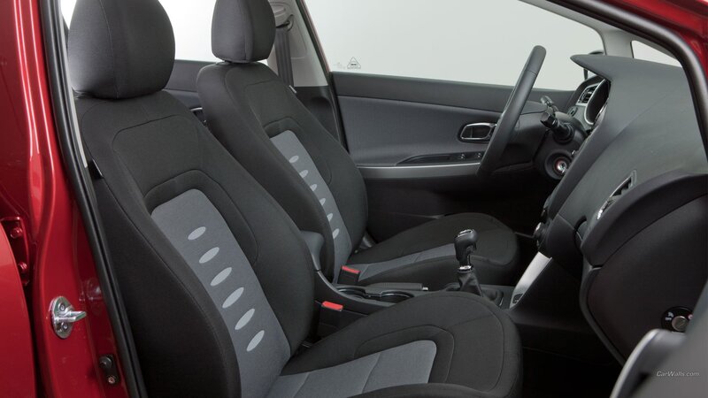 interior of red car