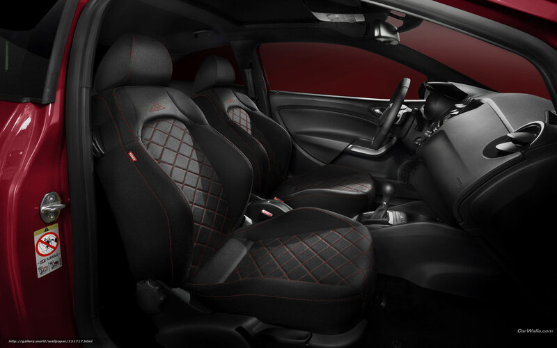 Interior of Red Car — Black, Dramatic