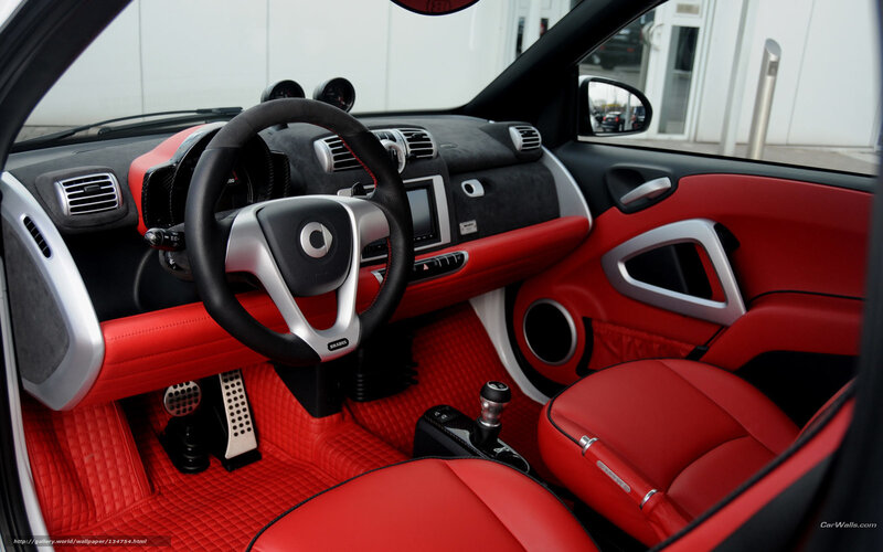 Interior of Red Car — Modern, Photograph