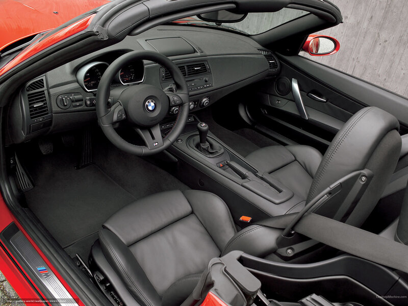 Interior of Red Convertible — Black