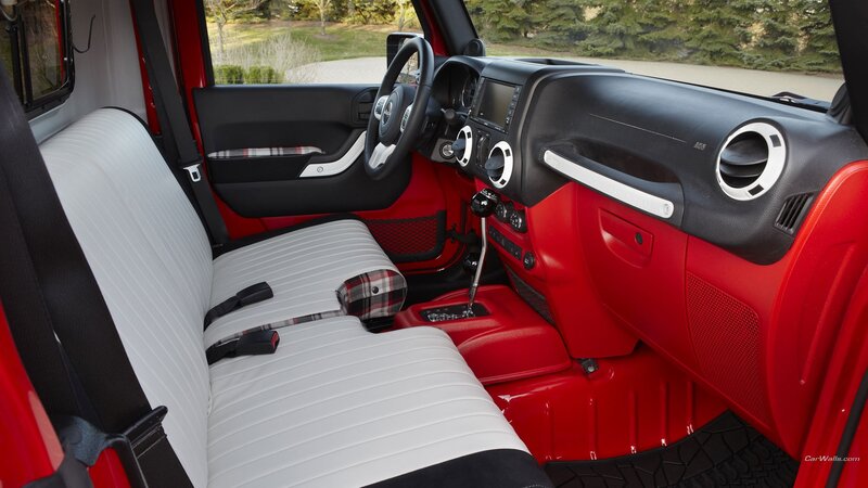Interior of Red Jeep