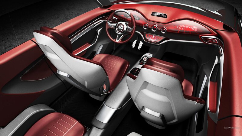 Interior of Red Sports Car — Modern, 3d Render