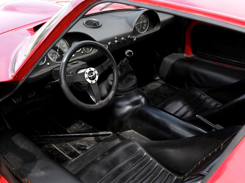 Interior of Red Sports Car — Neutral, Photograph