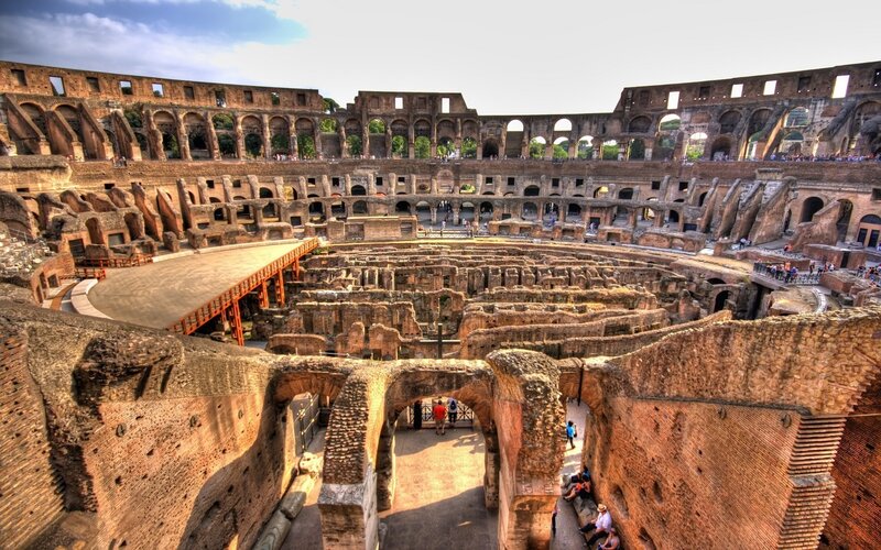 Interior of the Colosseum in Rome