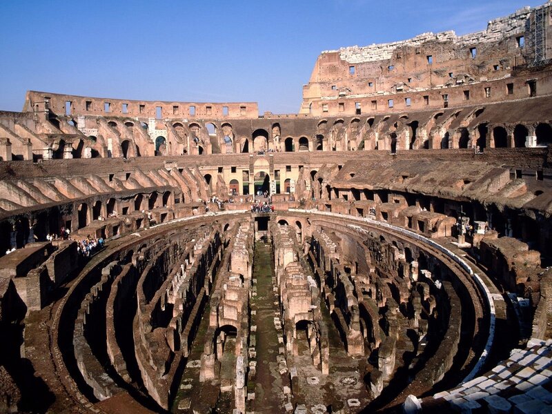 Interior of the Colosseum in Rome