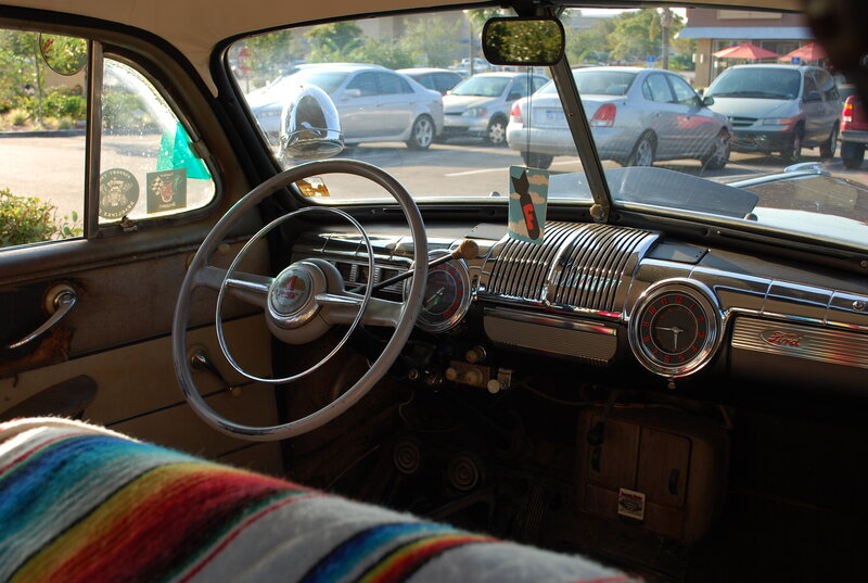 Interior of Vintage Car — Black, Calm