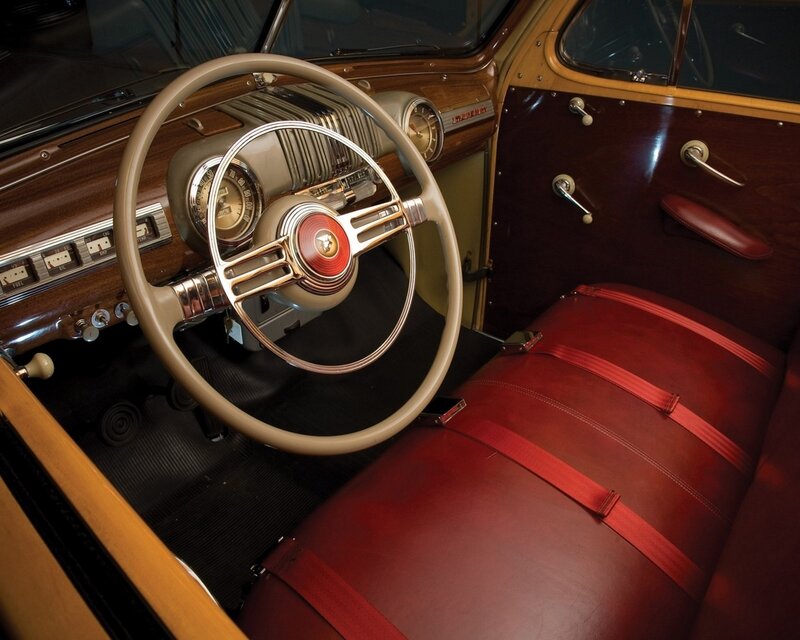 Interior of Vintage Car — Brown, Classic