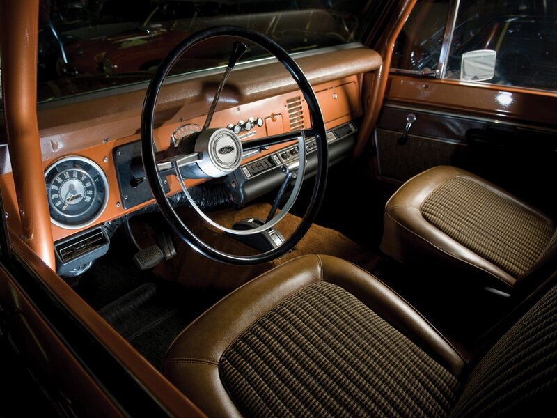 Interior of Vintage Car — Brown, Dramatic