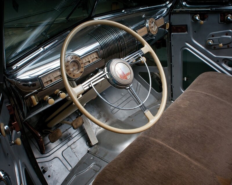 Interior of Vintage Car — Brown, Retro