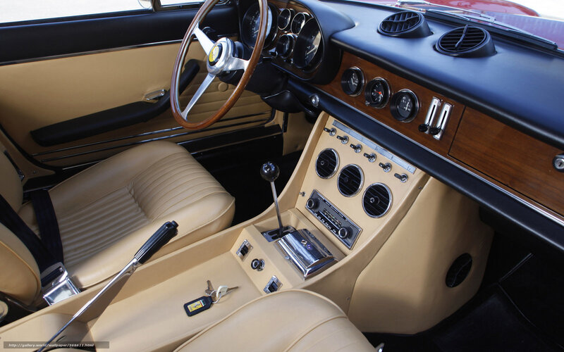 Interior of Vintage Car — Tan