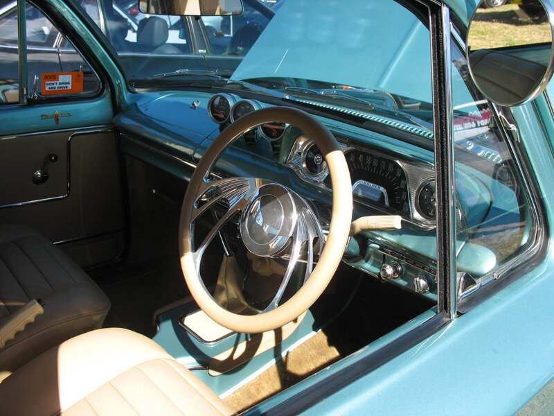 Interior of Vintage Car — Teal