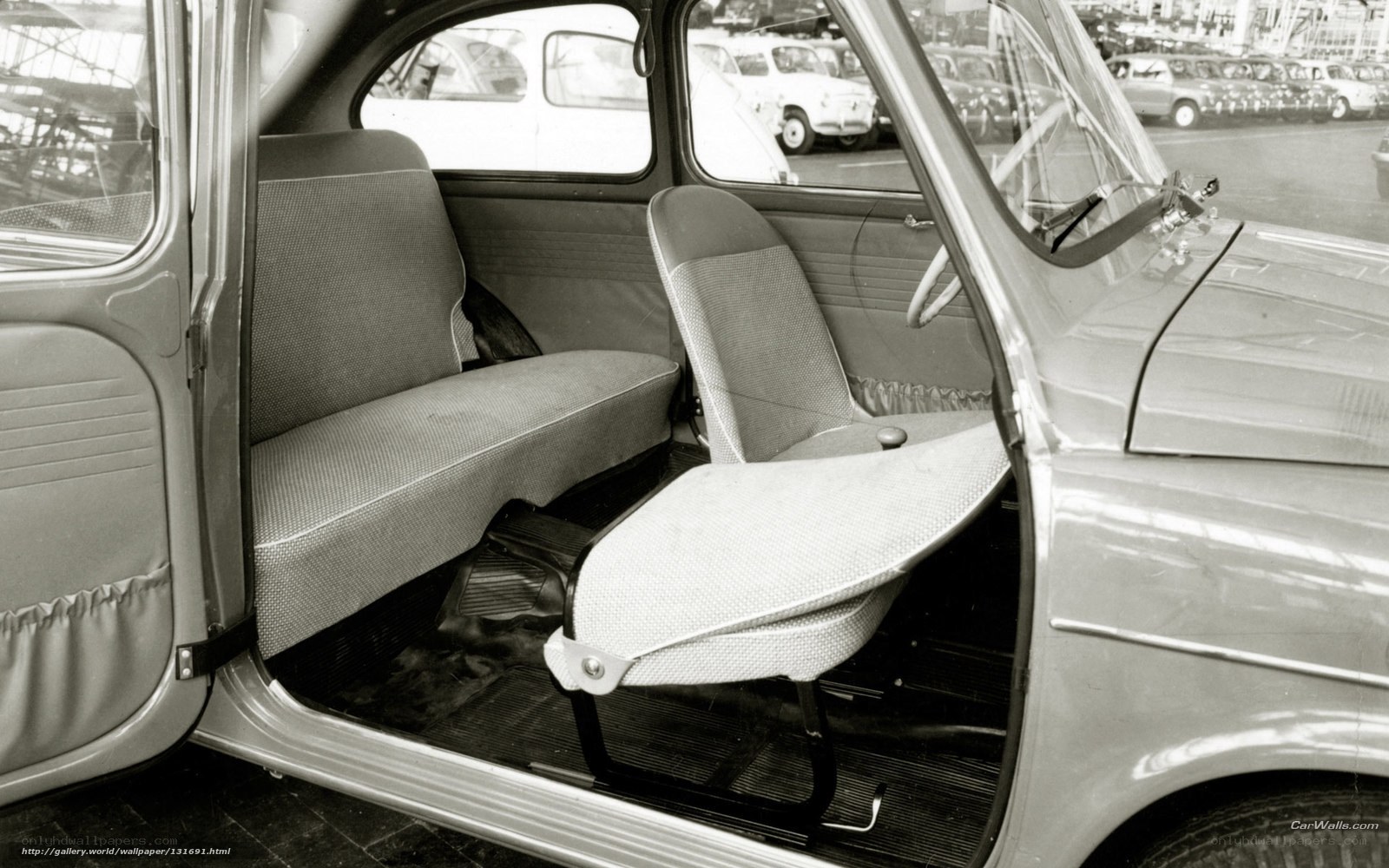 Interior of vintage car