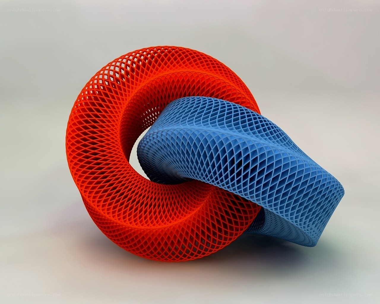 Interlocking 3D mesh rings