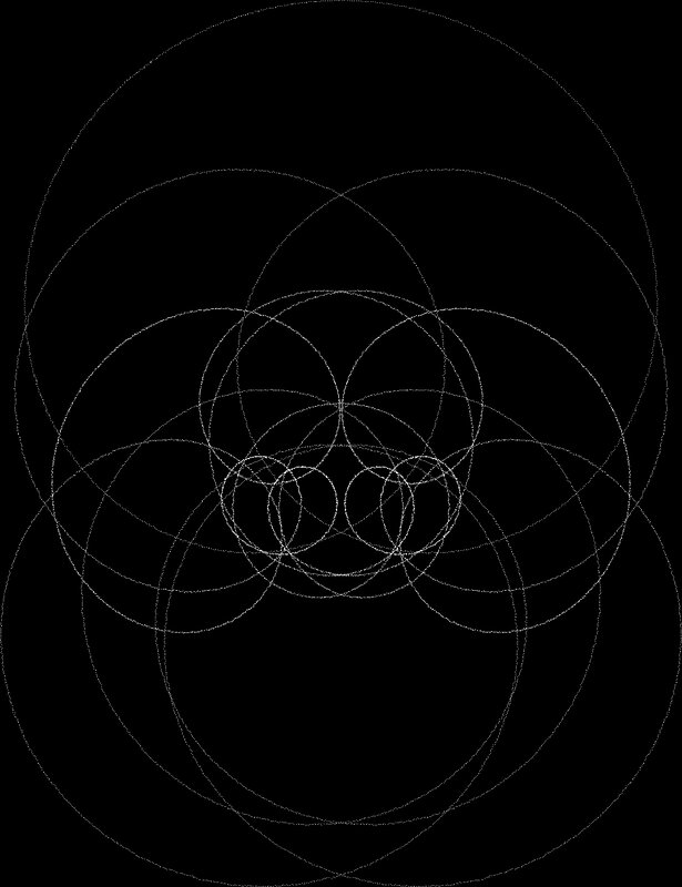 Interlocking Circles Pattern — White