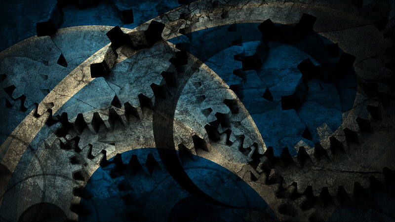 Interlocking Gears — Blue