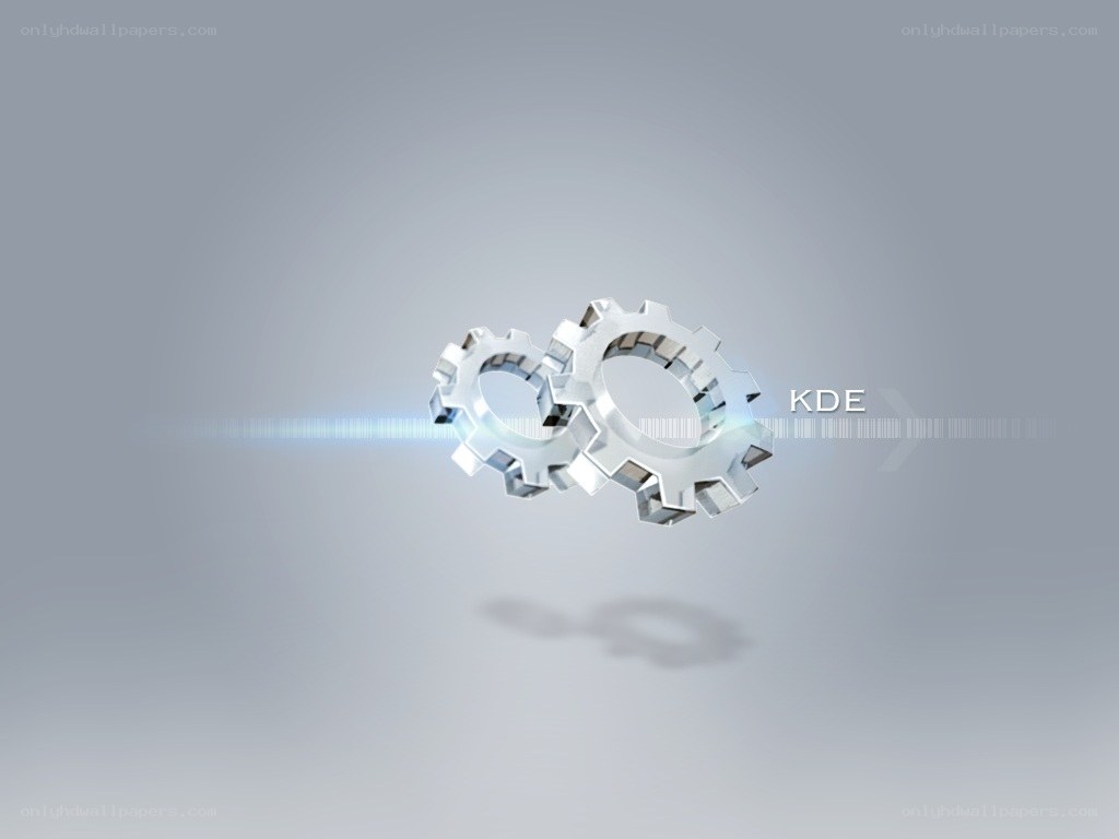 interlocking gears with KDE logo