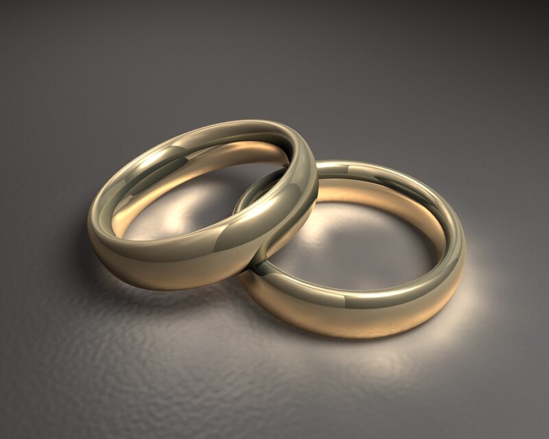 interlocking gold wedding rings