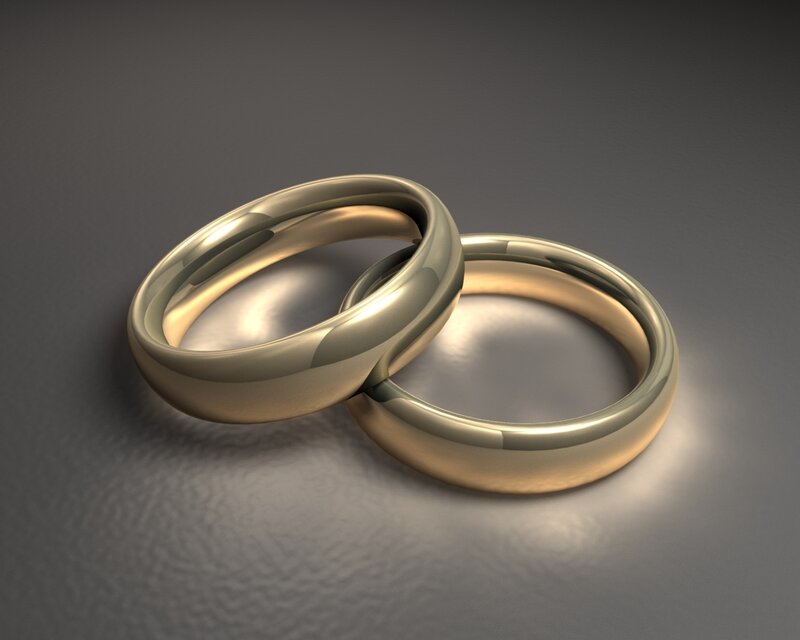 interlocking gold wedding rings