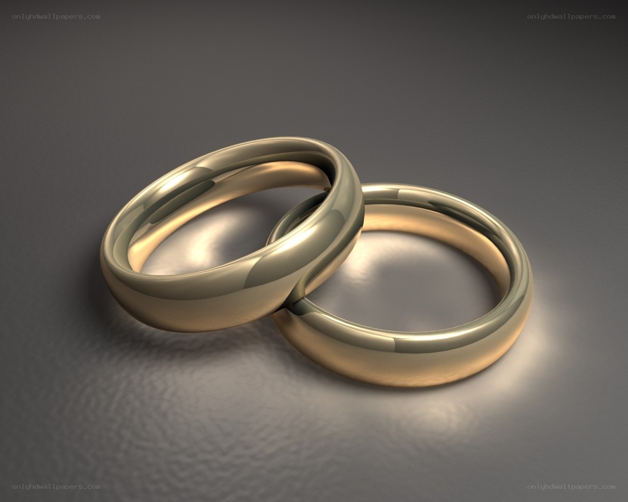 interlocking gold wedding rings