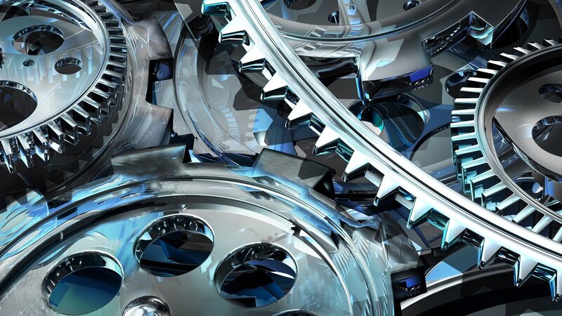 interlocking metal gears