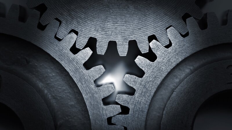 interlocking metal gears