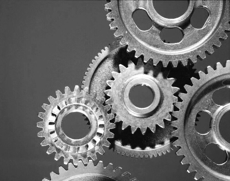 Interlocking Metal Gears — Black