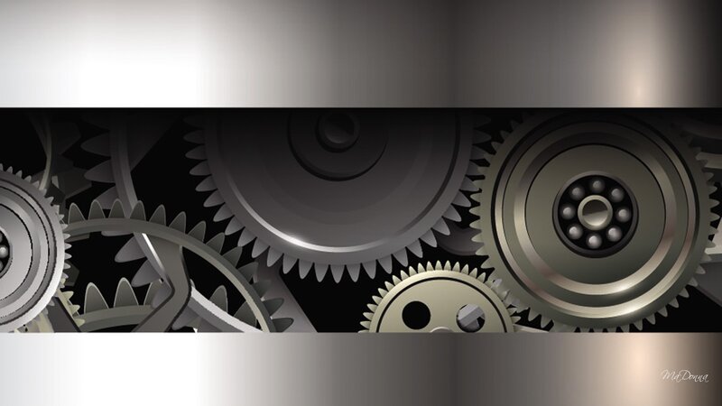 Interlocking Metal Gears — Gray