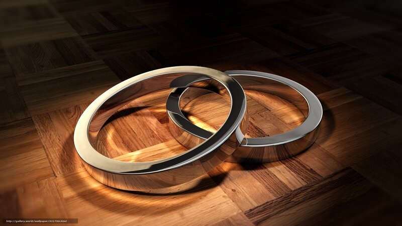 Interlocking Metal Rings — Brown