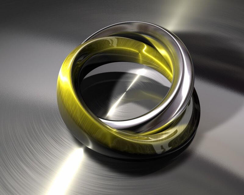 Interlocking Metal Rings — Silver