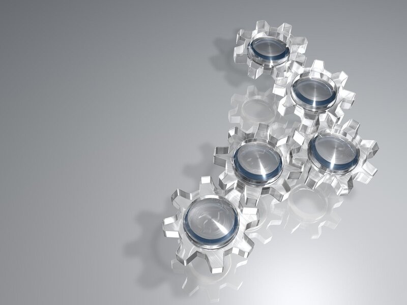 Interlocking transparent gears
