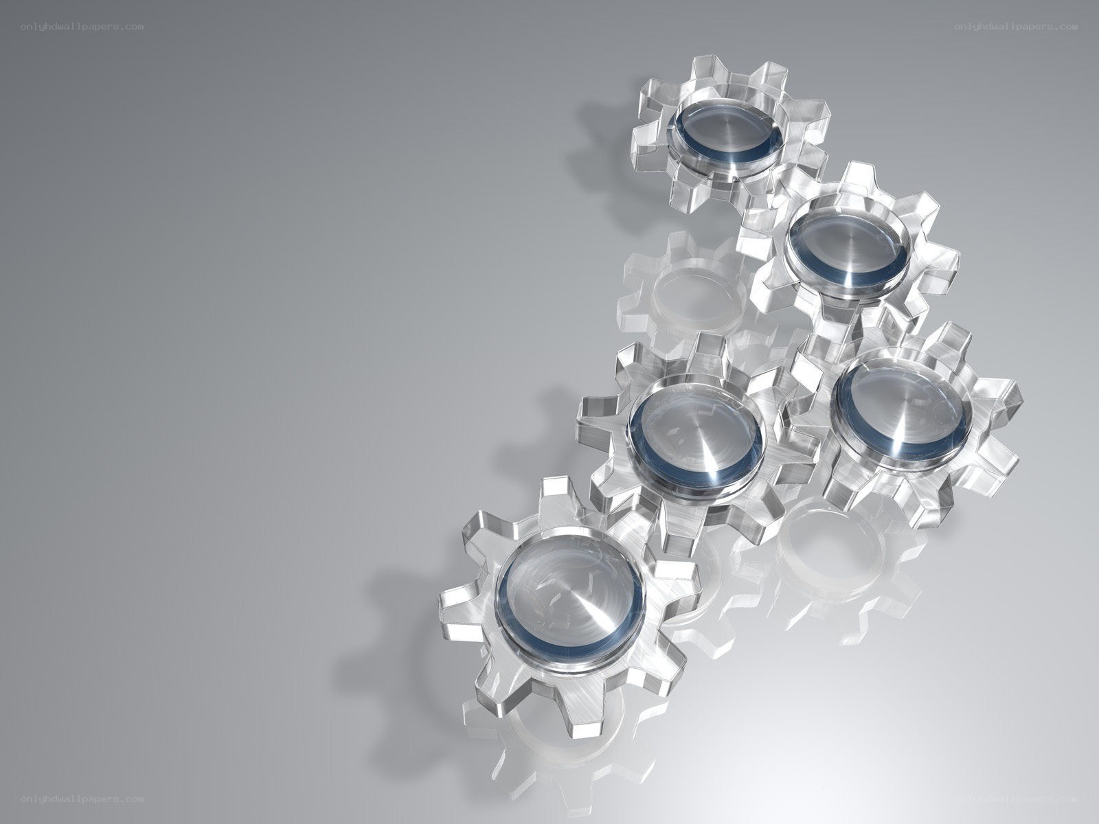 Interlocking transparent gears