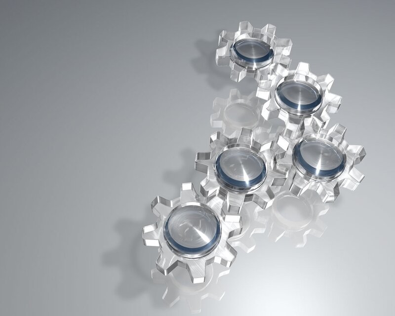 Interlocking transparent gears