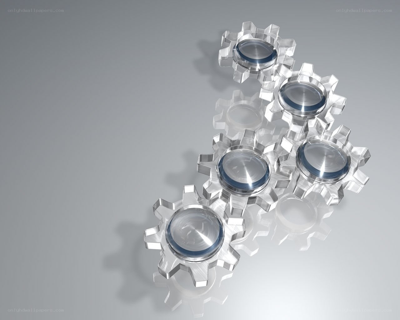 Interlocking transparent gears