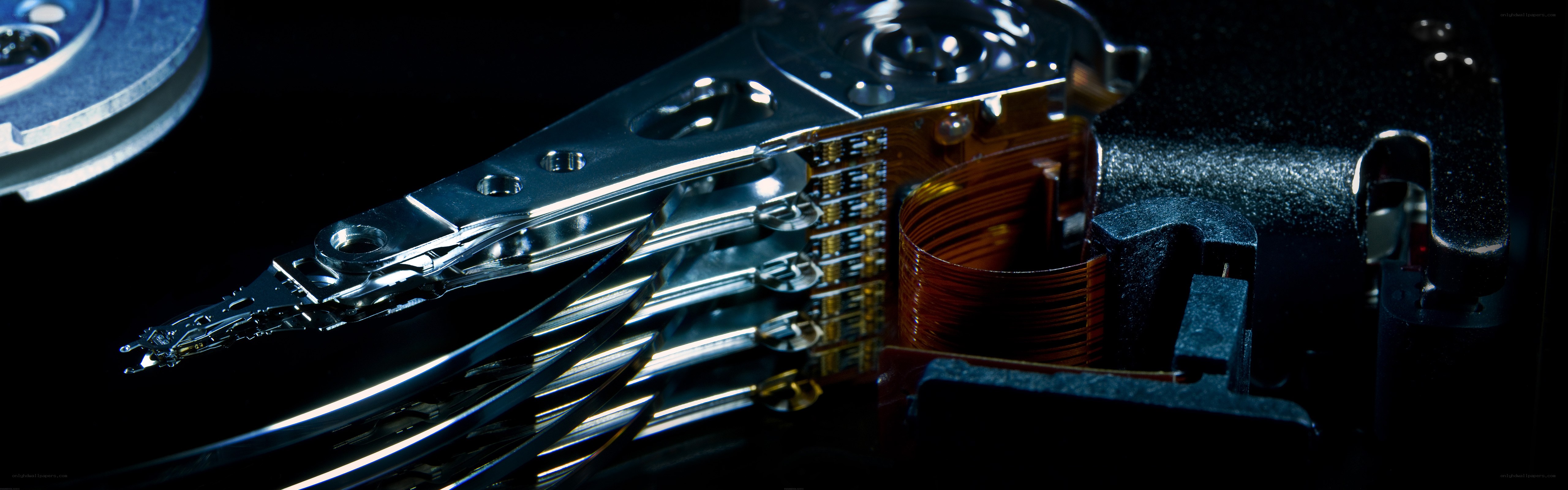 Internal components of a hard drive