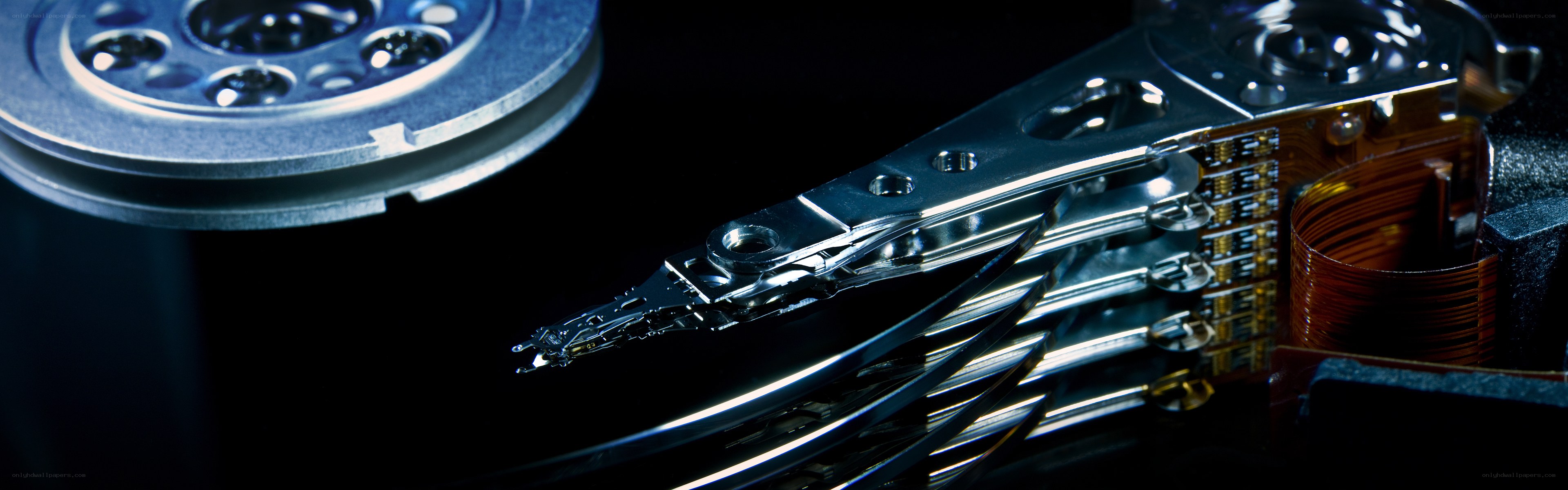 Internal components of a hard drive