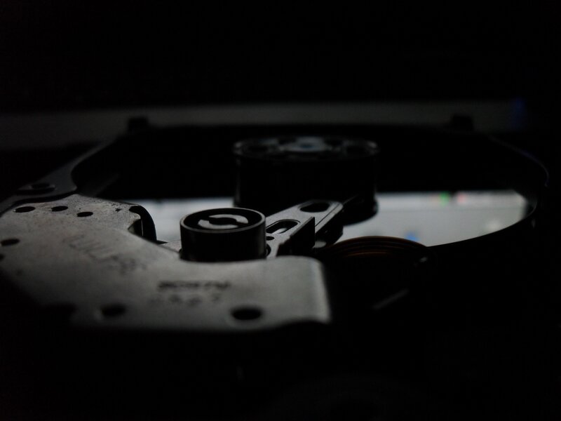 Internal Hard Drive Components — Black, Dark